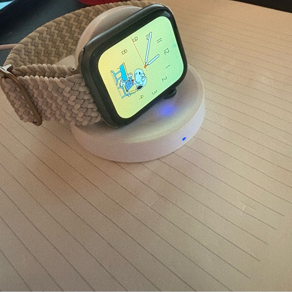 Apple Smartwatch with Beige Woven Band